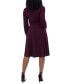 Фото #2 товара Petite Ruched Boat-Neck Midi Dress