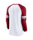 Фото #4 товара Men's White, Cardinal Arizona Cardinals Throwback Raglan Long Sleeve T-shirt