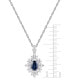 ფოტო #3 პროდუქტის Sapphire (1 ct. t.w.) and Diamond (1/5 ct. t.w.) Pendant Necklace in 14k White Gold (Also Available in Ruby)