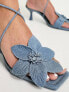 Фото #3 товара Stradivarius 00s flower applique heel in denim