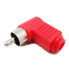 EUROCONNEX Male Angled Rojo RCA Connector