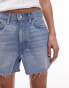 Topshop denim A line mom short in vintage blue Синий, 44 - фото #5