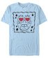 Men's SpongeBob Line Face Short Sleeve Crew T-shirt Голубой, M - фото #1