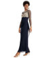 ფოტო #3 პროდუქტის Petite Embellished Illusion-Bodice Ruched Gown