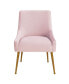 Фото #2 товара Beatrix Pleated Velvet Side Chair