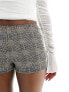 ASOS DESIGN jacquard hotpants in check Mixed check, S - фото #9