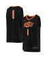 ფოტო #2 პროდუქტის Men's #1 Black Oklahoma State Cowboys Team Replica Basketball Jersey