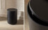 Large black resin wastepaper bin