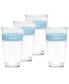 Фото #1 товара Sky Frame 16-Ounce Tapered Cooler Glass Set of 4