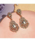 ფოტო #2 პროდუქტის Women's Silver Embellished Teardrop Earrings