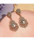 Women's Silver Embellished Teardrop Earrings