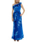 Фото #1 товара Women's Ruffled One-Shoulder Organza Gown