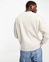 New Look crew sweatshirt in stone