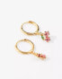 Girls Crew 18k gold plated sweet cherry hoop earrings