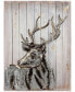 Фото #1 товара Deer 2Handed Painted Iron Wall sculpture on Wooden Wall Art, 40" x 30" x 2.8"