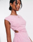 Фото #6 товара ASOS DESIGN cut out side detail midi dress in pink