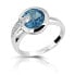 Фото #1 товара Charming silver ring with aquamarine and zircons M11061
