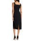 Фото #2 товара Women's Belt-Wrap Square-Neck Midi Dress