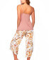 ფოტო #2 პროდუქტის Women's 2Pc. Capri and Tank Pajama Set Trimmed in Lace