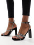 New Look strappy bling heeled sandal in black