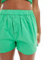 ASOS DESIGN Kaye cotton beach boxer short in bright green