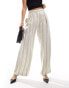 Фото #1 товара River Island stripe wide leg trouser in cream