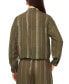 ფოტო #2 პროდუქტის Women's Metallic-Striped Stand-Collar Jacket