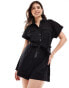 Pretty Lavish utility playsuit in black Черный, 40 - фото #3