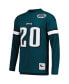 Men's Brian Dawkins Midnight Green Philadelphia Eagles Retired Player Name and Number Long Sleeve Top