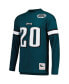 Фото #2 товара Men's Brian Dawkins Midnight Green Philadelphia Eagles Retired Player Name and Number Long Sleeve Top