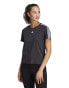 Фото #1 товара adidas Training Essentials 3 stripe t-shirt in black