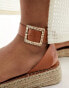 South Beach two part espadrille in sandals tan