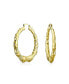 ფოტო #1 პროდუქტის Light Weight Hollow Big Bamboo Hoop Earrings For Women Gold Plated Brass For Women Diameter 2 Inch