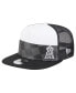 Men's Black Los Angeles Angels Checkmate Trucker 9FIFTY Snapback Hat Черный - фото #1