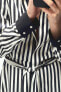 Striped midi shirt dress