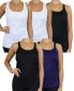 Women's Moisture Wicking Racerback Tanks-5 Pack