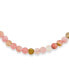 Multi Color Simple Mixed Taupe Jasper and Pink Rose Quartz Matte Round 10MM Bead Strand Necklace Western Jewelry For Women Silver Plated Clasp 18 Inch