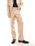 ASOS DESIGN straight safari suit trouser in gold