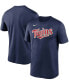 Фото #1 товара Men's Navy Minnesota Twins Wordmark Legend T-shirt