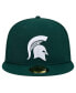 Фото #2 товара Men's Green Michigan State Spartans Throwback 59FIFTY Fitted Hat