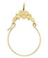 ფოტო #1 პროდუქტის 14k Gold Charm Holder, Polished Filigree Heart Charm Holder