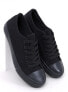 Кроссовки на шнуровке классические LEVENS ALLBLACK черная подошва