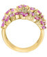 ფოტო #4 პროდუქტის EFFY® Pink Sapphire (3-1/4 ct. t.w.) & Diamond (1-3/8 ct. t.w.) Pavé Statement Ring in 14k Gold