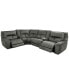 Фото #4 товара CLOSEOUT! Terrine 6-Pc. Fabric Sectional with 2 Power Motion Recliners and 2 USB Consoles, Created for Macy's