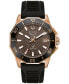 ფოტო #1 პროდუქტის Men's Marine Star Black Silicone Strap Watch 43mm