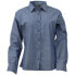 River's End Yarn Dye Chambray Long Sleeve Button Up Shirt Womens Blue Casual Top