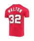 Men's Bill Walton Red Portland Trail Blazers Hardwood Classics Player Name and Number T-shirt