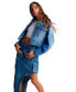 ფოტო #2 პროდუქტის Women's Asymmetric Jean Skirt