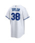 ფოტო #2 პროდუქტის Men's Josh Taylor White Kansas City Royals Home Replica Player Jersey