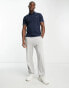 Selected Homme polo in navy with tipping